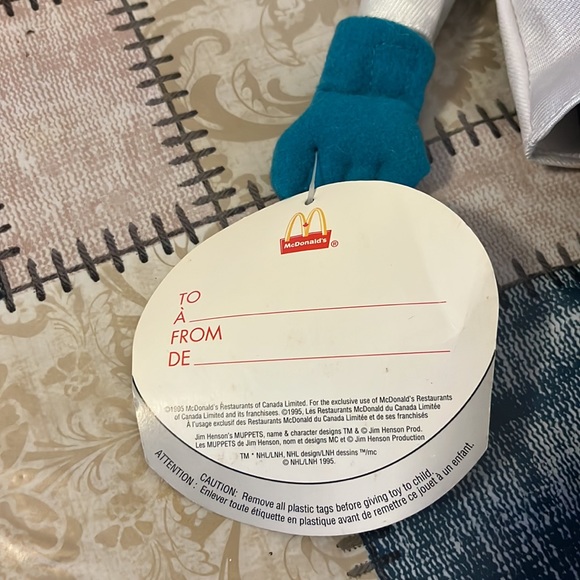 Kermit Vintage NHL McDonald's Muppets Conference Plushie. Loose. 1995 - Picture 4 of 4